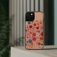 thumbnail image 3 of DistinctInk Hybrid (Acrylic / TPU) Clear Slim Fit Case for Apple iPhone 12 MINI (5.4" Screen) - "Vibrant Minimalist Cartoon Flowers in Bloom", 3 of 8
