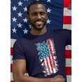 thumbnail image 2 of American Flag Grunge Style T-Shirt Men -Image by Shutterstock, Male Large, 2 of 4