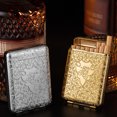 thumbnail image 3 of Estuche Cigarros Vintage Cigarrillo Aleación Zinc para Hombres Mujeres (oro Corto), 3 of 9