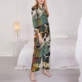 thumbnail image 3 of Vsdgher Abstract Dalmatian Art Pajamas Set Long Sleeve Sleepwear Womens Button Down Nightwear Pj Sets-Small, 3 of 7