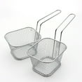 thumbnail image 3 of Cesta para patatas fritas, 1 cesta cuadrada galvanizada para freír francesa, mini cesta para freír, diseño de última generación, 3 of 4