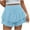 Light Blue, variant on HAiming Flowy Shorts for Women Casual Ruffle Tiered Pleated Skorts Summer Dressy High Waist Mini Tennis Skirts