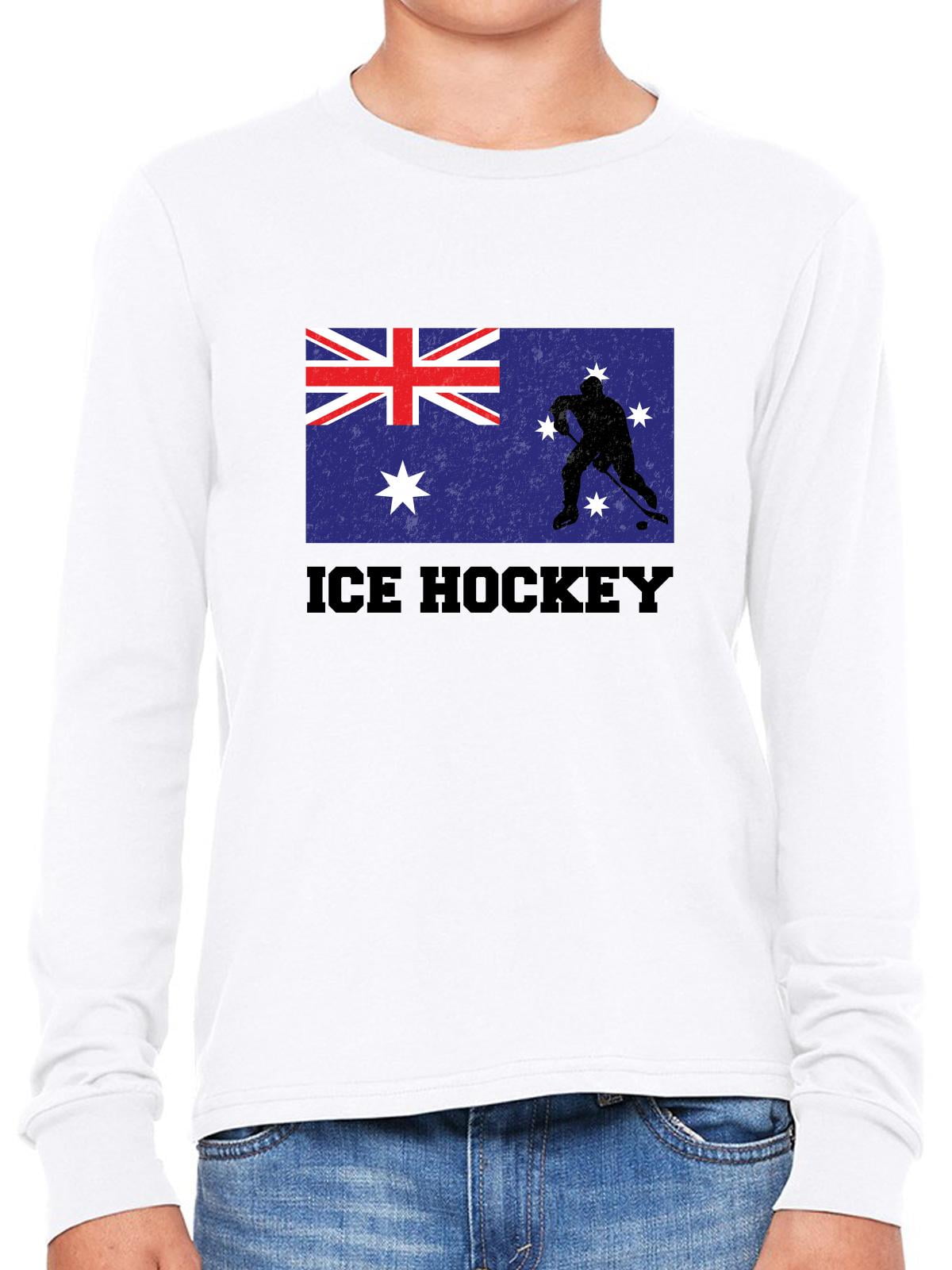 Boy Girls Long Sleeve Shirt Teen Youth Hockey Ice Base Layer Undershirt