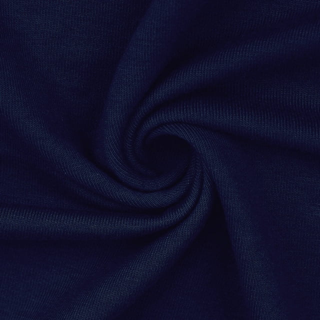 thinsony Femmes T-Shirt V Col Blouse Décontractée Couleur Unie Haut à Manches Courtes, Bleu Marine, XXL