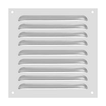 Uxcell 10 x 10 Inch Aluminum Vent Cover, Screen Air Grille Ventilation Cover HVAC Louvered Grill, Silver Tone