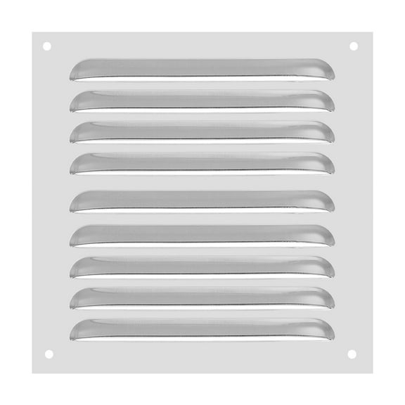 Uxcell 10 x 10 Inch Aluminum Vent Cover, Screen Air Grille Ventilation Cover HVAC Louvered Grill, Silver Tone
