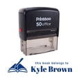 thumbnail image 1 of Printtoo Personalized Blue Self Inking This Book Belongs To Library Stamp Custom Rubber Stamper-68 x 30 mm, 1 of 6