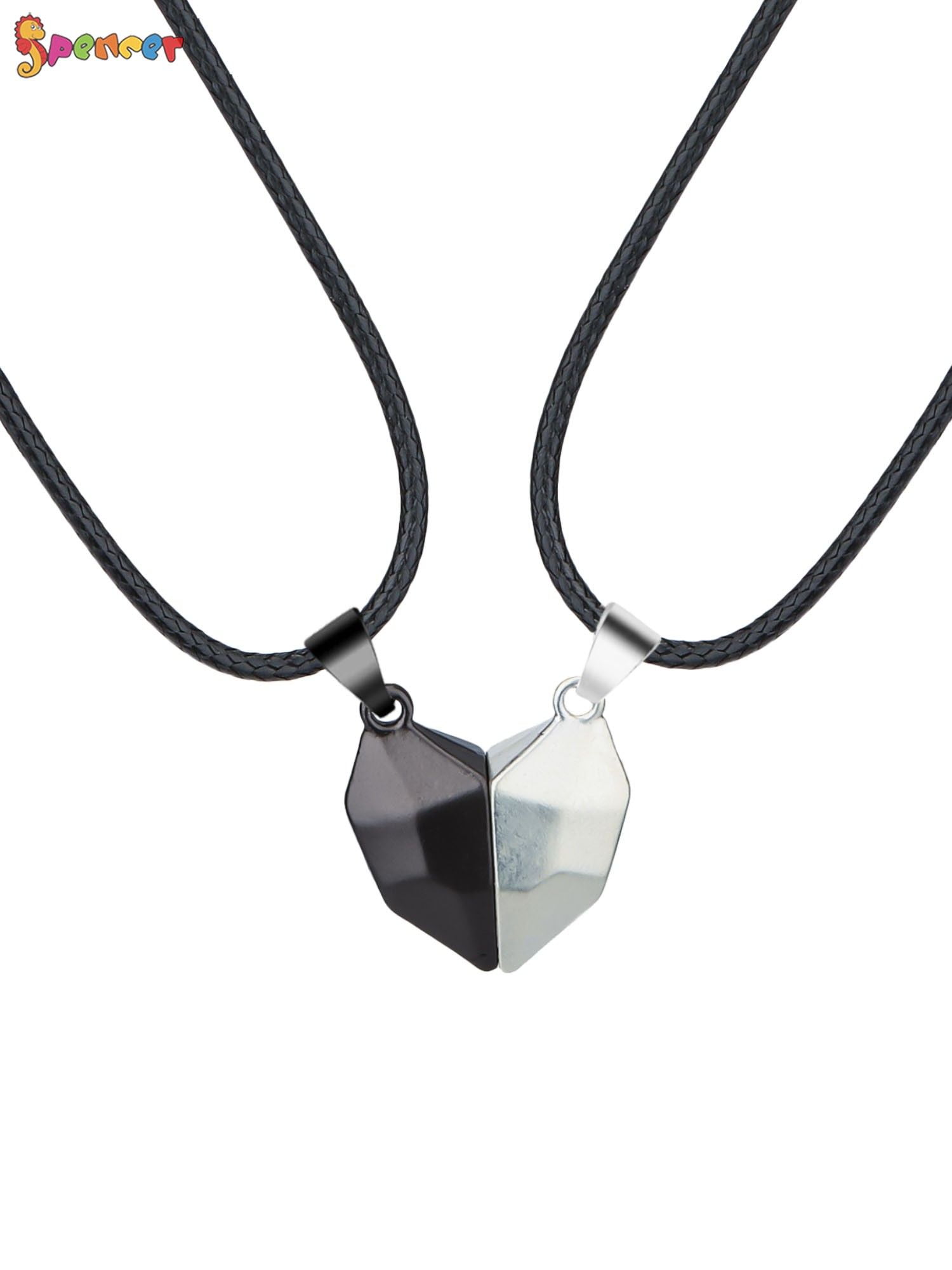 Heart Necklace Set Magnetic Neck Chain For Couples Spencer