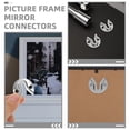 thumbnail image 2 of Miangastore 8pcs Iron Keyhole Hanger Picture Frame Hook Heavy Duty Metal Keyhole Bracket Picture Frame Hanging Kit For Wall Mounting Mirrors Photo Artwork, 2 of 8