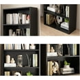 thumbnail image 5 of ALISENED 3 Tiers Open Shelf Bookcase, Stylish and Functional Bookshelf, Storage Organizer Shelving for Home, Office, Living Room and Bed Room, Black, 5 of 15