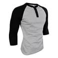 thumbnail image 1 of Playera Manga Ranglan 3/4 Con Broches Diferentes Colores, 1 of 4