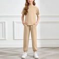 thumbnail image 2 of Kids Sets Clothing for Girls Girls 2 Piece Casual Outfits - Oversized Sweatshirt & Wide-Leg Pants Set for Teens 6-14 Years Fashion Clothing, 2 of 6