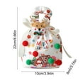 thumbnail image 3 of Kumdkd Christmas Eve Produce Bags - White Cloth with Red Ribbons & Gold Stamping, Adjustable Drawstrings, 3D Tailoring, Eco-Friendly Reusable for Holiday Gifts & Decor (22x10x8cm/8.66x3.94x3.15in), 3 of 6