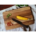 thumbnail image 2 of Vesta Homes Extra Large Wooden Cutting Board | 18 * 12 Inches | Chopping, Serving Board/Block for Vegetables, Fruits, Cheese and Charcuterie | Natural Acacia Wood | 1" Thick | Handcrafted in India, 2 of 7