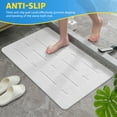 thumbnail image 6 of OTHWAY Large Stone Bath Mat, 32"x 20" Diatomaceous Earth Bath Mat for Bathroom, Quick Drying Long Bath Mat Stone Absorbing, Non-Slip Diatomite Hard Stone Shower Mat Instant Dry(White Grey), 6 of 9