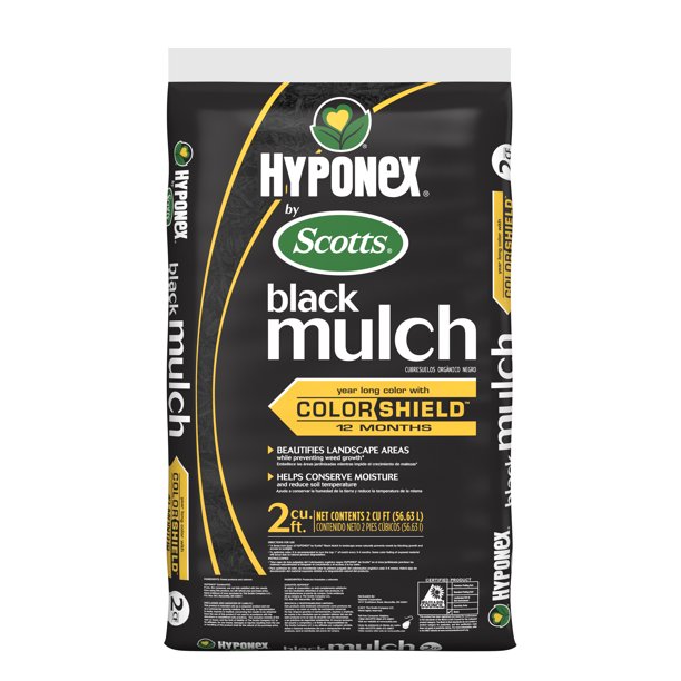 Hyponex by Scotts Black Mulch, 2 cu. ft., Provides YearLong Color