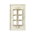 thumbnail image 4 of Construct Pro 6-Port Keystone Wall Plate (Light Almond), 4 of 4