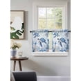 thumbnail image 3 of Summer Beach Coastal Tier Curtains 36 Inch Length,Sheer Curtains for Bedroom Living Room Window Sea Turtle Coral Nautical Rod Pocket Drapes Kitchen Curtains Small Half Window 27.5"x36" 2 Panels, 3 of 7