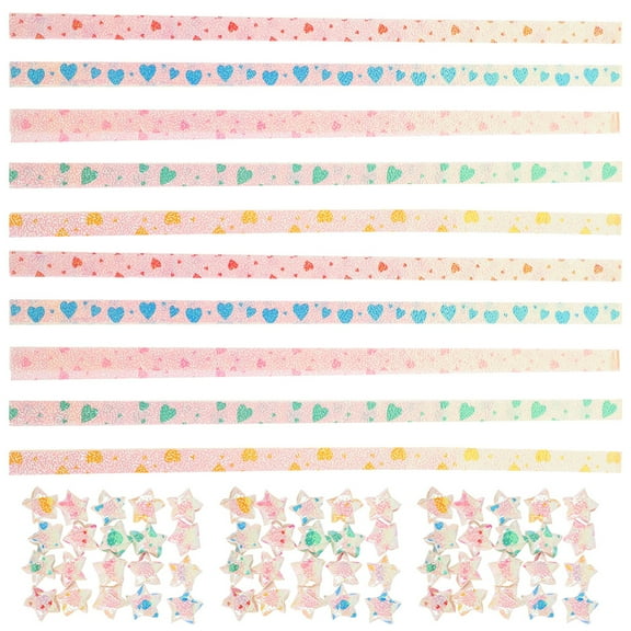 OUNONA  200 Pcs Colored Copy Paper Origami Star Strips for Decoration Student