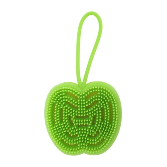 Unique Bargains 1 Pc Apple Shape Bath Brush Shower Brush Green