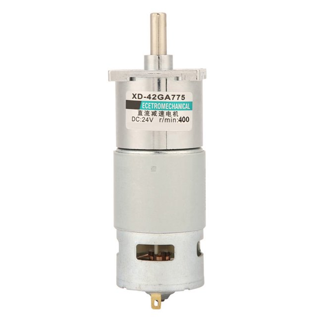 Motor DC, XD-42GA775 Micro DC Gear Motor Regulación de velocidad CW CCW DC Motor 12V/24V para generador de bricolaje(24v 400RPM)