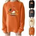 thumbnail image 2 of Frostluinai Women's Oversized Thanksgiving Sweatshirts Crew Neck Long Sleeve Fall Pullover Causal Graphic Sweat Shirts Gifts for Women, 2 of 5