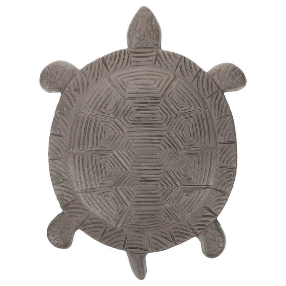 Hytrove Garden Accessories Outdoor Landscape Stone Iron Tortoise Shaped Stepping Stones 1Pcs 34.0x26.0x0.8in