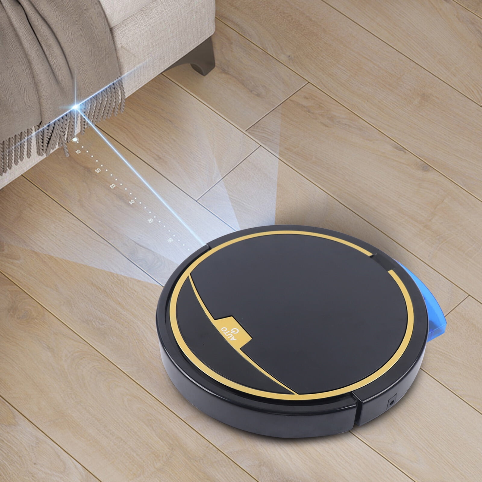 3-in-1 Robot Vacuum and Mop, 2800Pa Strong Suction, Smart LiDAR Navigation, Remote Control, 90-Minute Runtime, for Pet Hair, Carpets and More (Black)