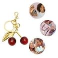thumbnail image 3 of Unique Bargains 1 Pc Fashionable Cherry Handbag Charm Decorative Keychain Gold Tone Dark Red, 3 of 5
