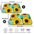 thumbnail image 3 of Picia Sunflowers With Green Leaves Curved Windshield Sunshade Accordion Folding Style Auto Shade for Car Truck SUV Van Blocks UV Ray Sun Visor Protector -Medium, 3 of 7