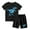 13-Black, variant on YWDJ Boys Two Piece Sets Summer Kids Dinosaur Short Sleeve T Shirts Shorts Fashion Clothes Black 3 T