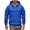 Blue, variant on Men Utility Hooded Sweatshirt Quarter Zip Front Cargo Pocket Jacket Outdoor Casual Top Rugged Yet Soft Fabric L Size Grey
