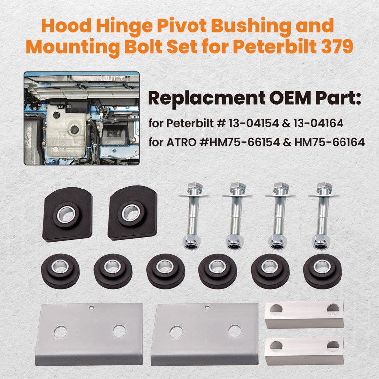 PETERBILT 379 HOOD HINGE PIVOT BUSHING 13-04164 13-04154