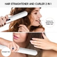 thumbnail image 2 of MINKUROW Cordless Flat Iron Hair Straightener for Bangs,Mini Rechargeable Travel Hair Curler for Short Hair,Small Portable Curling Iron with 2600mAh USB Battery Operated Ceramic Fixed Plates, 2 of 6