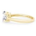 thumbnail image 3 of AFFY Moissanite Diamond Three Stone Engagement Wedding Ring in 14K Yellow Gold-9.5, 3 of 7