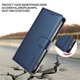 thumbnail image 5 of For Samsung Galaxy S26 FE 5G 6.7inch Phone Case Wallet, RFID Blocking Magnetic Buckle Flip Leather TPU Cover with Card Holder Wrist Strap Shockproof Phone Case,Blue,For Galaxy S26 FE 5G, 5 of 9