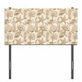 thumbnail image 3 of Beige Headboard, Exotic Marine Animals in Retro Style Illustration Shells Starfish Seahorse Contemporary, Upholstered Decorative Metal Bed Headboard with Memory Foam, Twin Size, Beige, by Ambesonne, 3 of 4
