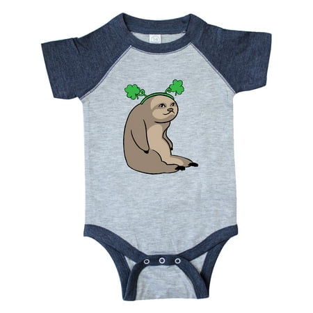 

Inktastic St. Patrick s Day Sloth with Shamrocks Gift Baby Boy or Baby Girl Bodysuit