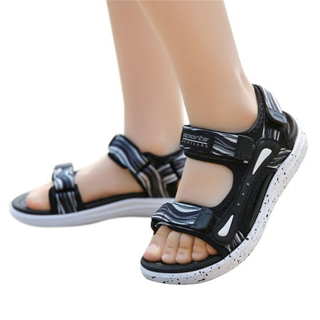 

Children Sandals Fashion Breathable Kids Sliders Thick Soled Summer Sandals Wedge Sandals for Girls Lightweight Soft Soled Children Sandals Girls Size 3 Sandals