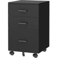 thumbnail image 1 of Lateral Filing Cabinet,3-Drawers File Cabinet,Mobile Office Storage Cabinet,with Moveable and Lockable Wheels,Printer Stand for Home Office,, 1 of 2