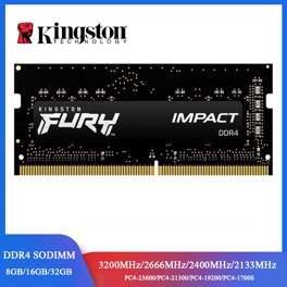 KINGSTON RAM HyperX Fury 8GB 3200MHz DDR4 CL16 DIMM 1Rx8 Black XMP