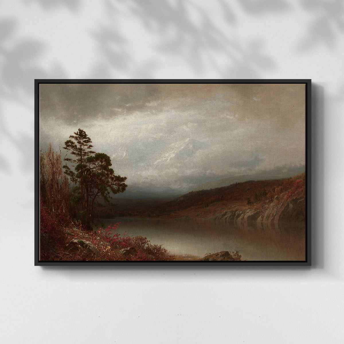Vintage Landscape-CCCXVIII By Wexford Home Framed in Black Wood Gallery Wrapped Canvas 17 in. x 25 in.