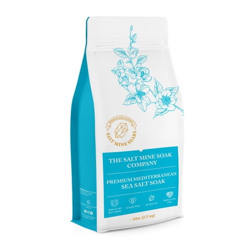 Sandalwood Premium Mediterranean Coarse Grain (2mm) Sea Salt Soak 15 lbs - Custom - Blue