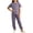 Purple, variant on Bovxnpu Girls Sleepwear 2 Piece Loungewear Set Ribbed Short Sleeve Top and Elastic Cuffed Pants Loungewear Outfits Set