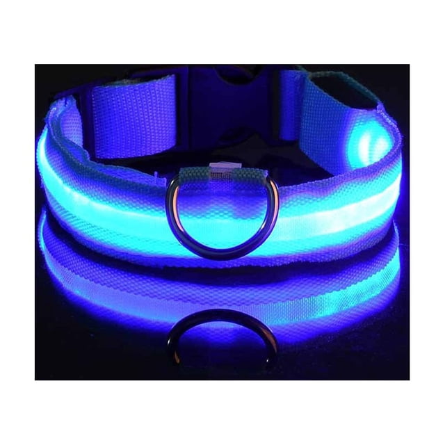 Glow-In-The-Dark Pet Collar For Small Medium Dogs, LED Dog Collar For Night Walking