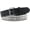 Silver on Black, variant on Studded Punk Belt – Pyramid Stud Faux Leather Belt in Black or Silver for All Genders 43" SPB1 (Black on Black)