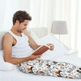 thumbnail image 4 of Uemuo Halloween Dachshund Pattern Men's Wide Leg Palazzo Lounge Pants with Pockets Light Weight Loose Comfy Casual Pajama Pants-X-Large, 4 of 9