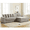 Gray, variant on Oversized Two-Piece Couches, L Shaped Sofa, Corduroy, Right Chaise Daybed with Armrests, Eight Throw Pillows, Corner Sofa, Easy to Assemble (Black)