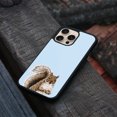 thumbnail image 4 of WIRESTER Shockproof Soft Rubber Cover Case for Apple iPhone 16 Pro Max 6.9" 2024, Brown Gray Squirrel On Light Blue Background, 4 of 5
