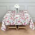 thumbnail image 3 of Pioneer Flower Floral Print Pattern Square Tablecloth,Waterproof Square Table Cover,Wipeable Spillproof Washable Table Cover for Home Kitchen Party Decor 42"X42"(107x107cm), 3 of 6